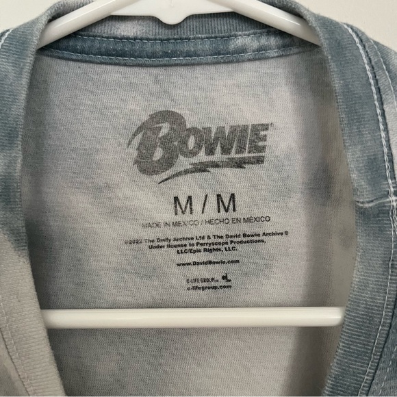 David Bowie Ziggy Stardust Tie Dye Cropped Tee - Picture 3 of 7